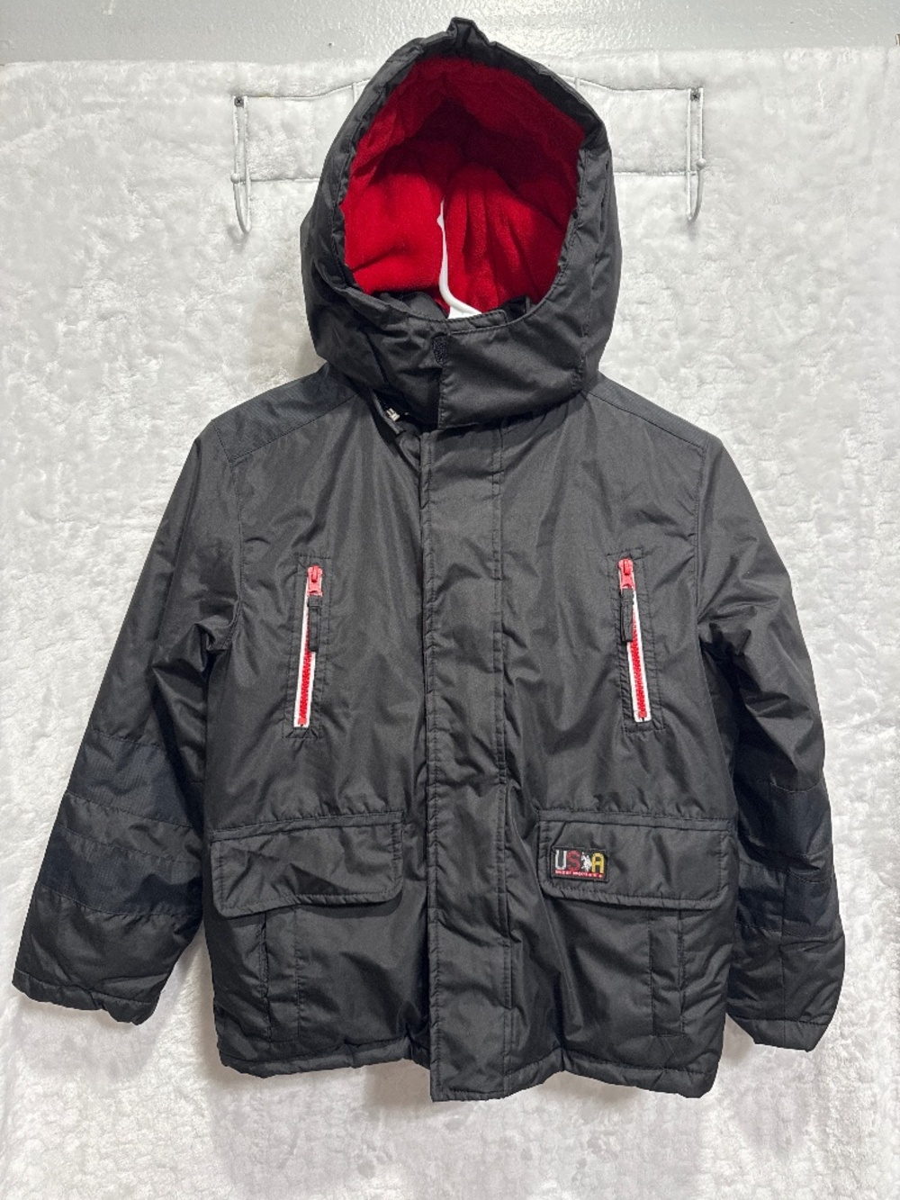 U.S. Polo Assn. kids' hooded puffer jacket Size S (8)